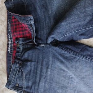 Flannel lined Eddie Bauer Boyfriend Relaxed Jeans Size 8